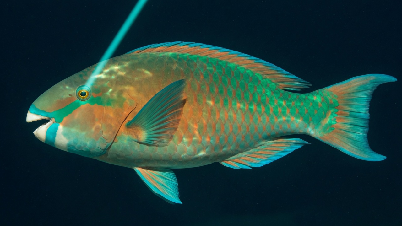 Rusty parrotfish (Scarus ferrugineus), a Red Sea fish of the pesci pappagallo family