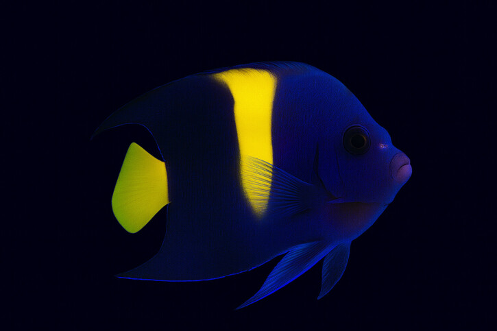 Arabian angelfish (Pomacanthus asfur), a Red Sea fish of the angelfishes family