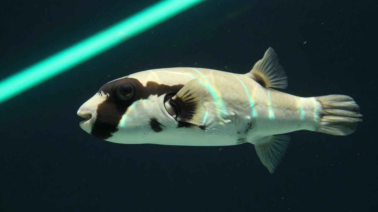 Masked puffer (Arothron diadematus), a Red Sea fish of the puffers family