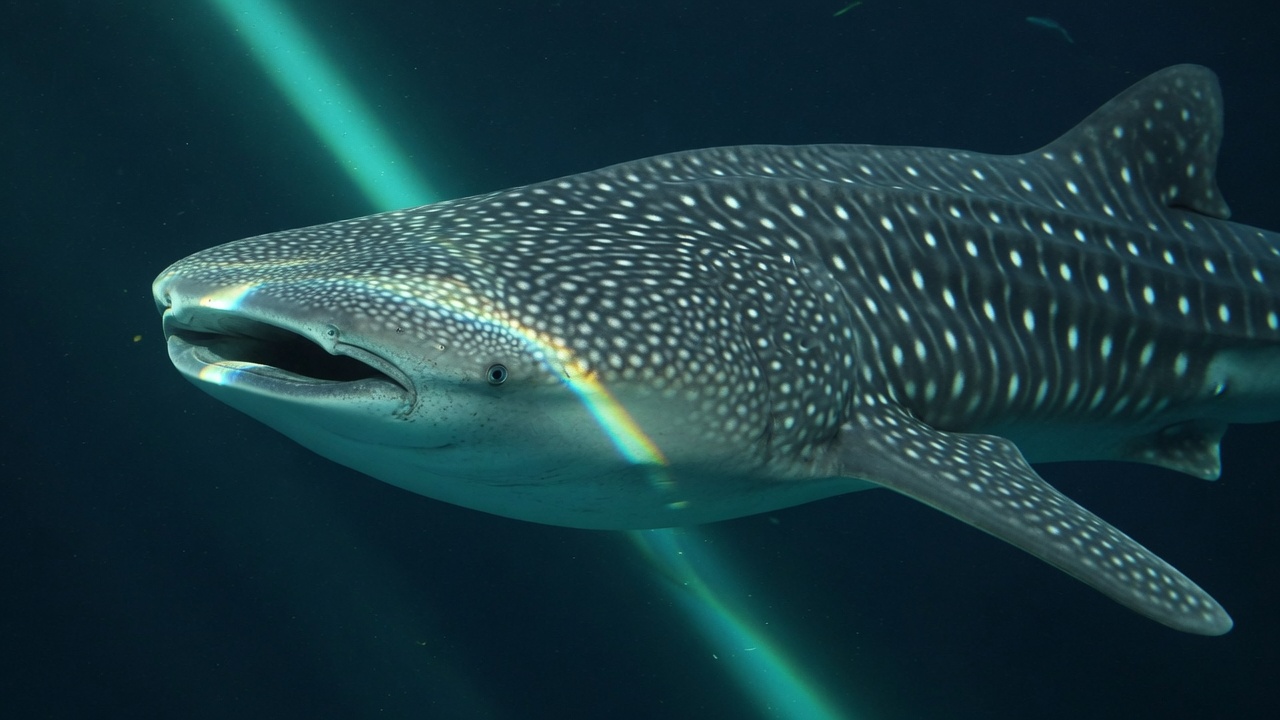 Squalo balena (Rhincodon typus), pesce del Mar Rosso della famiglia squali balena